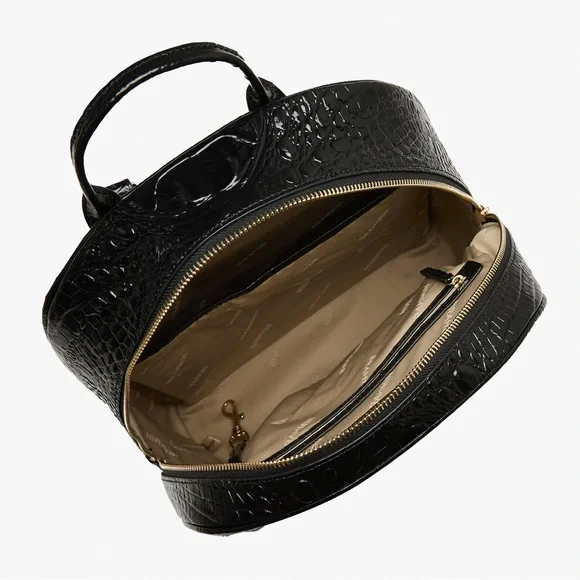 Brahmin Dartmouth Croc-Embossed Genuine Leather Backback in Black Melbourne🖤 NWT - Picture 11 of 11
